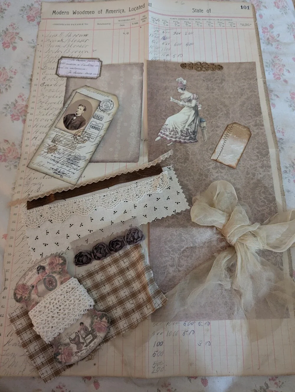 Warm Coffee Chronicles - Vintage Neutral Scrapbook Journal Embellishment Kit